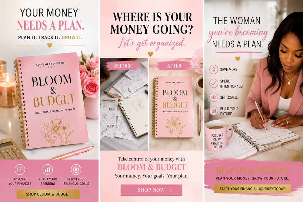 Bloom and Budget Financial Planner Flyer