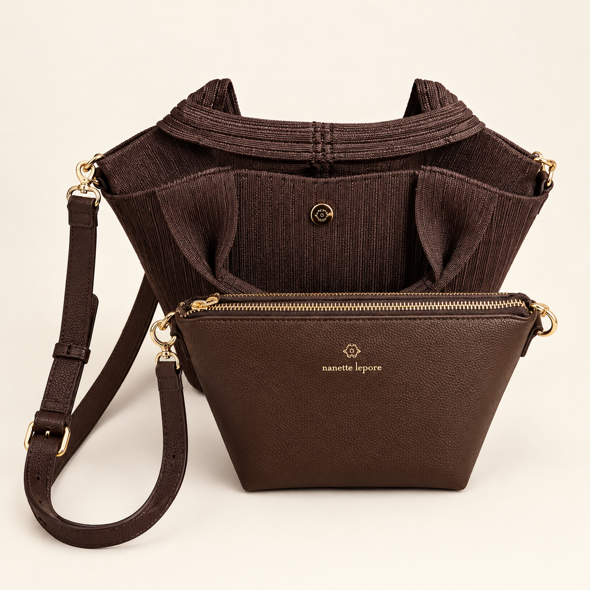 Nanette Lepore Handbag – with Top Handles & Adjustable Shoulder Strap