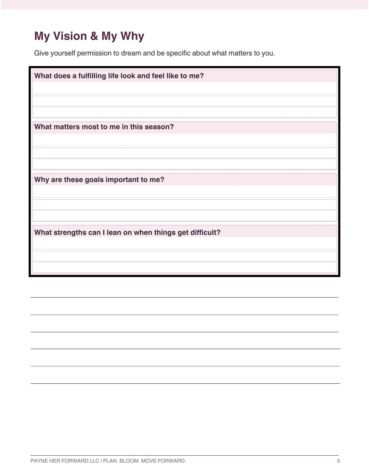 The 30-Day Growth Journal: Plan. Reflect. Grow. Become Her.