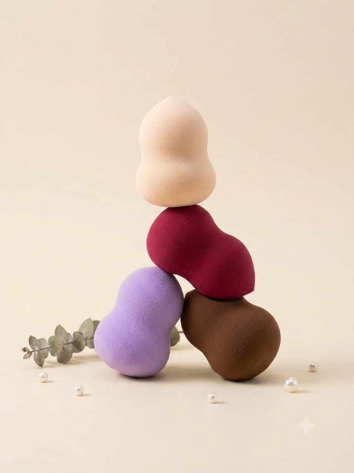Stack of colorful make up sponge